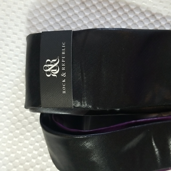 ROCK REPUBLIC MENS TIE BLACK/ GRAY / PURPLE - Picture 5 of 6